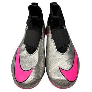 Nike Kid's 5.5Y Zoom Mercurial Superfly 9 Academy Silver Pink Soccer Cleats NWOT